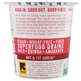 Earnest Eats, Овсяная крупа-суперпродукт, клюква + миндаль + лен, американская смесь, 2,35 унции (67 г)