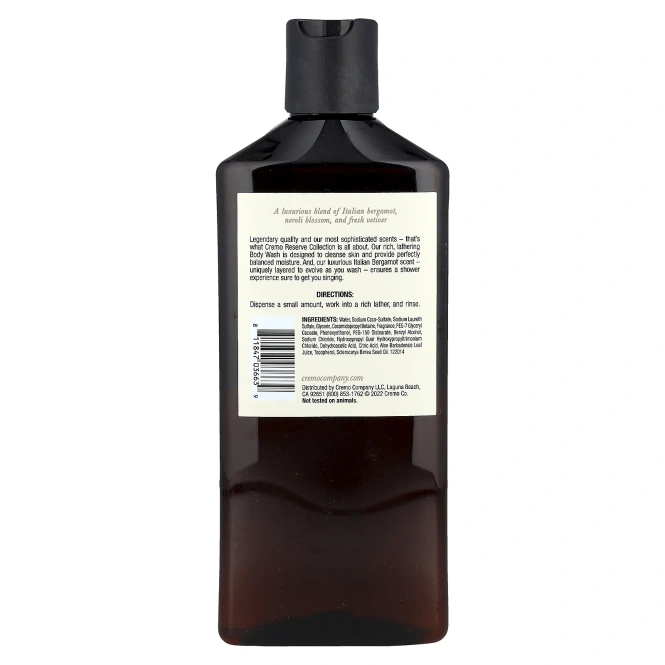 Cremo, Гель для душа, итальянский бергамот, 473 мл (16 жидк. Унций)