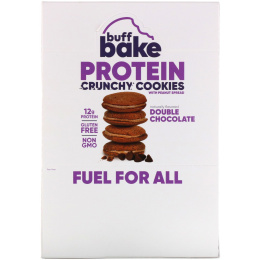 Buff Bake, Белковое сэндвичное печенье, двойной шоколад, 8 пачек печенья, по 51 г каждая