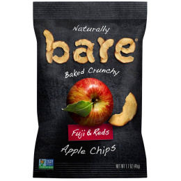 Bare Snacks, Хрустящие яблочные чипсы, красные и фуджи, 48 г