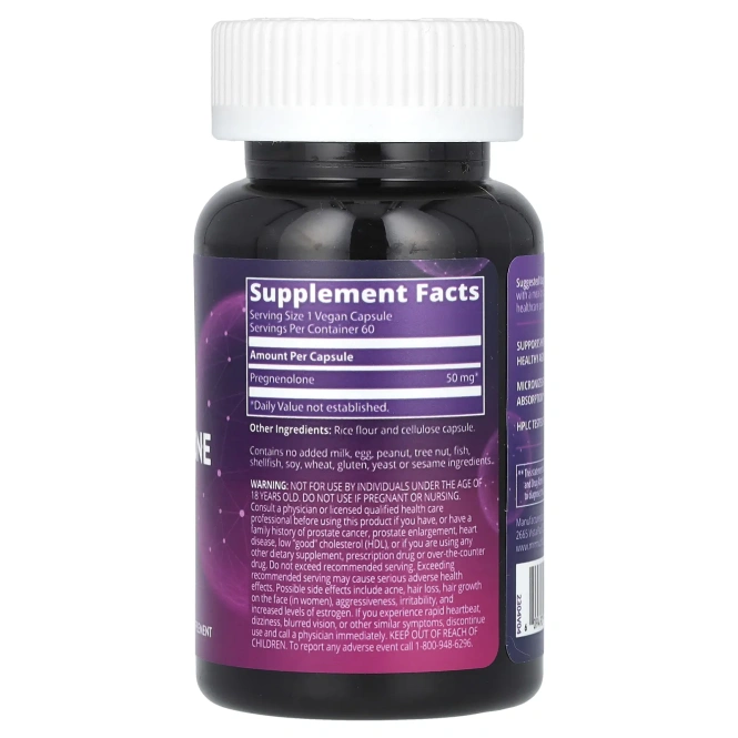 MRM, Прегненолон, 50 мг, 60 веганских капсул