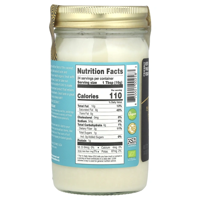 Artisana, органический продукт, необработанное кокосовое масло, 397 г (14 унций)