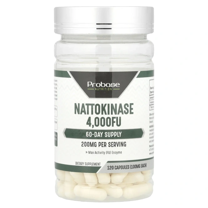 Probase Nutrition, Наттокиназа, 120 капсул (100 мг на капсулу)