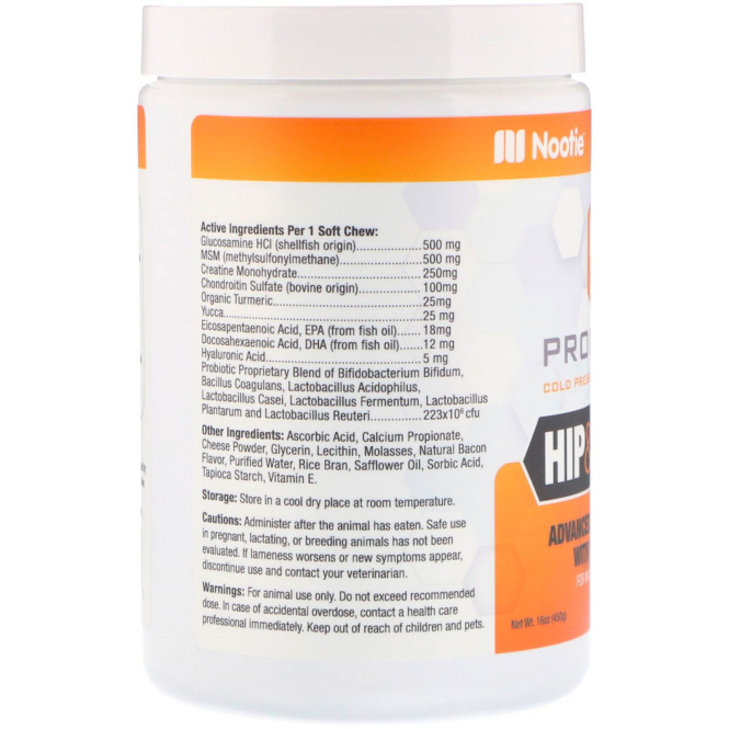Nootie, Progility, бедра и суставы, для собак, 90 мягких жевательных конфет
