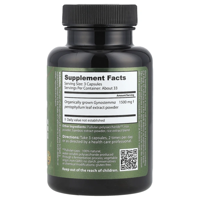 Dragon Herbs, Гиностемма, 1500 мг, 100 капсул (500 мг на капсулу)