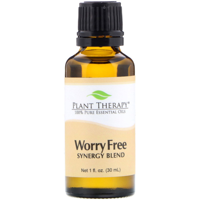 Plant Therapy, 100% Pure Essential Oil, Worry Free, Synergy Blend, 1 fl oz (30 ml)