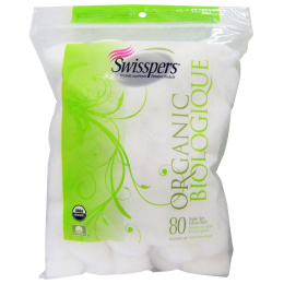 Swisspers (Organic Essentials), Ватные шарики тройного размера, 80 штук