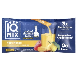 IQBAR, IQMIX®, смесь для увлажнения, чистоты и настроения, со вкусом манго юдзу, 20 стиков по 8 г (0,28 унции)