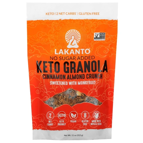 Lakanto, Гранола, хрустящая корочка с корицей и миндалем, 312 г (11 унций)
