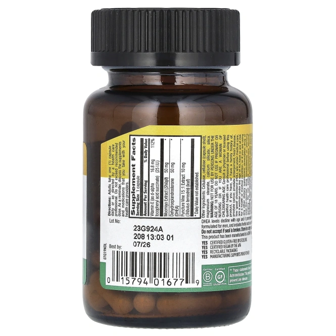 Country Life, Комплекс ДГЭА (дегидроэпиандростерона) для мужчин, 60 веганских капсул