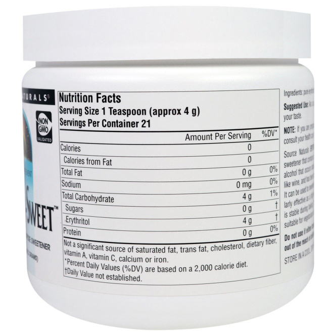 Source Naturals, Эритрит сладкий, 12 унций (340,2 г)