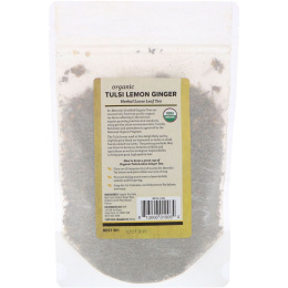 Dr. Mercola, Органический чай тулси с лимоном и имбирем, листовой чай, 4 унц.(113,4 г)