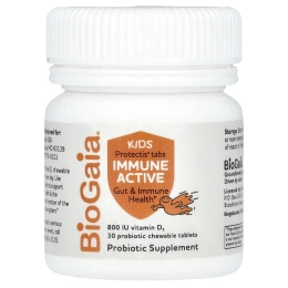 BioGaia, Protectis Kids, Immune Active, вкус апельсина, 30 жевательных таблеток с пробиотиками