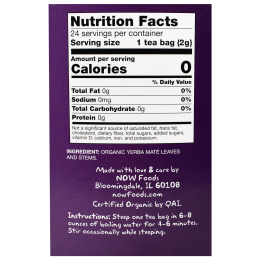 Now Foods, Настоящий чай из Могучего Парагвайского Чайного Дерева , 24 пакетика, 1,7 унции (48 г)