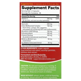 Redd Remedies, Поддержка носовых пазух для взрослых, 72 веганские капсулы