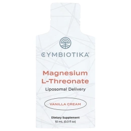 Cymbiotika, L-треонат магния, липосомальная доставка, ванильный крем, 30 пакетиков (10 мл) каждый