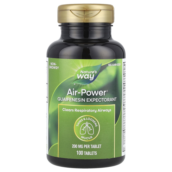 Nature's Way, «Сила воздуха», средство для дыхательных путей, 100 таблеток