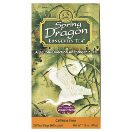 Dragon Herbs, Весенний чай Longevity Tea™, без кофеина, 20 чайных пакетиков, 40 г (1,8 унции)