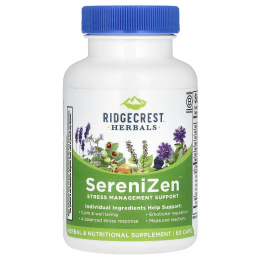 RidgeCrest Herbals, Комплекс для избавления от тревоги и стресса, 60 веганских капсул