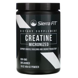Sierra Fit, Micronized Creatine Powder, без ароматизаторов, 454 г (16 унций)