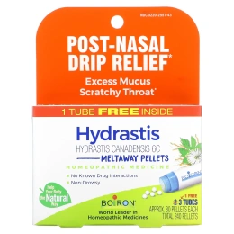 Boiron, Гранулы Hydrastis Meltaway, 3 тюбика, 80 гранул в каждом