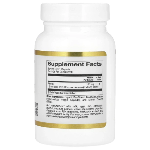 California Gold Nutrition, Fisetin with Novusetin, физетин, 100 мг, 90 растительных капсул