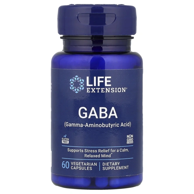 Life Extension, ГАМК, 60 вегетарианских капсул