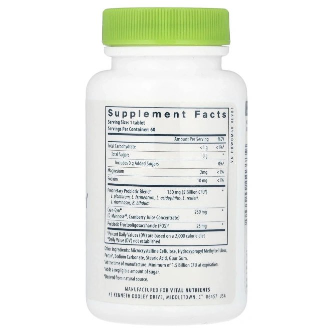 Vital Nutrients, Pro-Women® Probiotic, 60 веганских таблеток