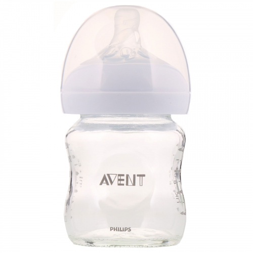 Philips Avent, Natural Glass Bottle, 0 + Months, 1 Bottle, 4 oz (120 ml)