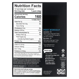 Vega, Sport, растительный протеин премиального качества, шоколадный вкус, 12 пакетиков, 44 г (1,6 унции) каждый