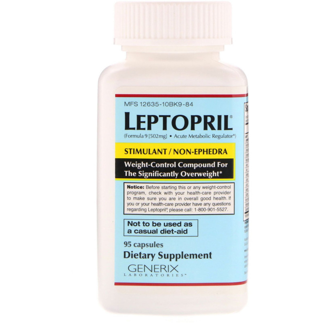 Generix Laboratories, Leptopril, контроль веса, 95 капсул