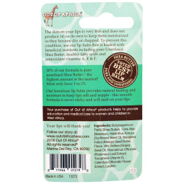 Out of Africa, Бальзам для губ из чистого масла ши, кокос + перечная мята, 0,15 унции (4 г)