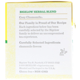 Bigelow, Травяной чай «Приятная ромашка», без кофеина, 20 чайных пакетиков, по, 0,73 унции (20 г) каждый