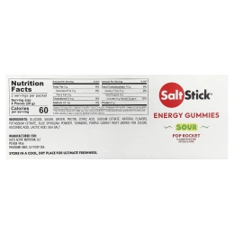 SaltStick, энергетические жевательные таблетки, со вкусом кислого, 10 пакетиков по 40 г (1,41 унции)