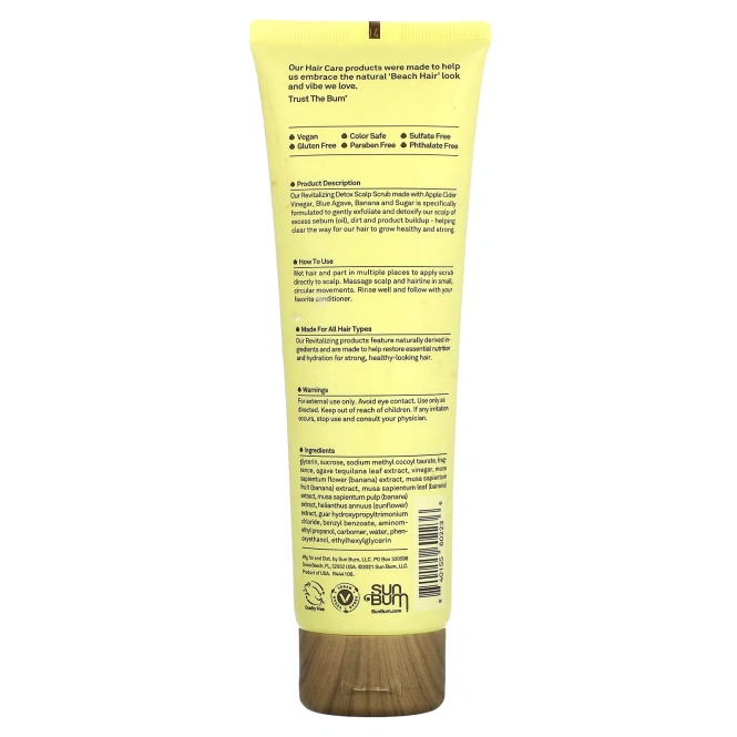 Sun Bum, Восстанавливающий детокс-скраб для кожи головы, 177 мл (6 жидк. унц.)