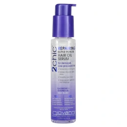 Giovanni, 2chic, масляная сыворотка для восстановления волос, масла ежевики и кокоса, 2.75 унций (81 мл)