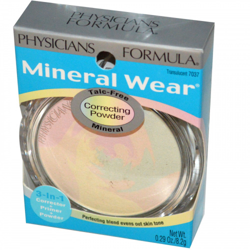 Physicians Formula, Mineral Wear, минеральная корректирующая пудра, прозрачный, 0,29 унции (8,2 г)