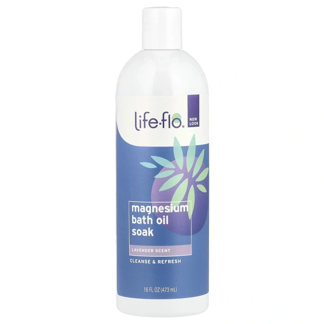 Life-flo, Масло для ванн с магнием, лаванда, 16 ж. унц. (473 мл)