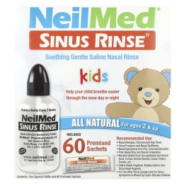NeilMed, Для детей, Sinus Rinse®, для детей от 2 лет, 1 флакон, 60 пакетиков с готовой смесью