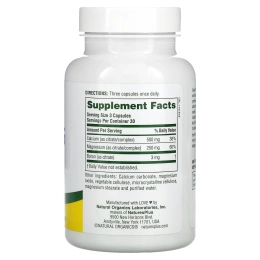 NaturesPlus, цитрат магния и кальция, 90 вегетарианских капсул