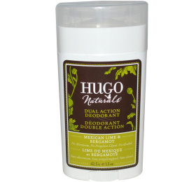 Hugo Naturals, Дезодорант двойного действия, мексиканский лайм и бергамот, 42,5 г