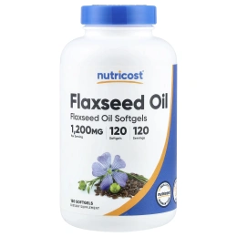 Nutricost, Льняное масло, 1200 мг, 120 мягких таблеток