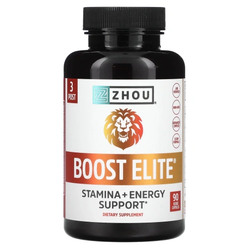 Zhou Nutrition, Boost Elite, премиальный тестовый ускоритель, 90 вегетарианских капсул