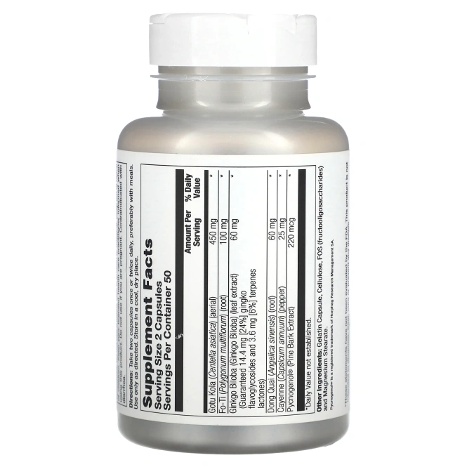 Natural Balance, Супер гинко билоба + готу кола, 100 капсул