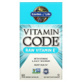 Garden of Life, Vitamin Code, натуральный витамин E, 60 овощных капсул