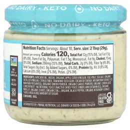 Primal Kitchen, Ranch Dip, с маслом авокадо, 283 г (10 унций)