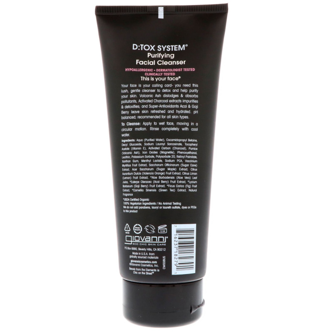 Giovanni, Детокс-система, очищающее читсящее средство для лица, 7 унций (207 мл)