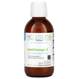 Little DaVinci, KiddOmega-3, вкус вишни и апельсина, 200 мл (6,67 жидк. унц.)