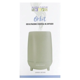 Aura Cacia, Orbit, ультразвуковой диффузор эфирного масла с USB-портом, 1 шт.