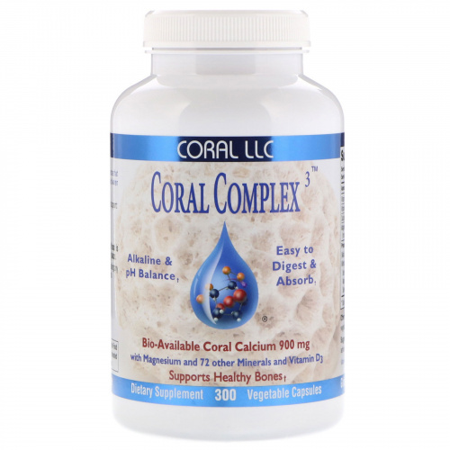 CORAL LLC, Coral Complex 3, 300 Vegetable Capsules